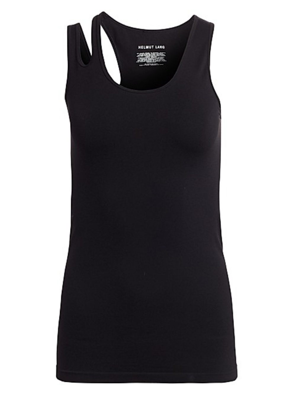 Helmut Lang Slashed Seamless Tank Black M/L NWT Minimalist Stretch Top